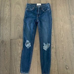 Free people jeans ripped knee